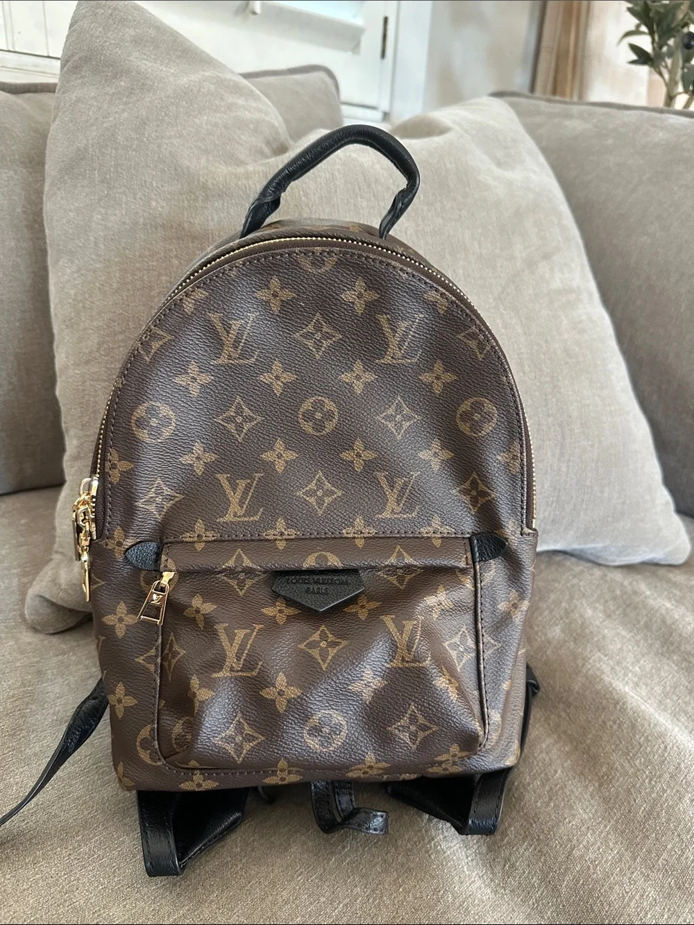 LV Monogram Mini Backpack - Brown and Gold Hardware
